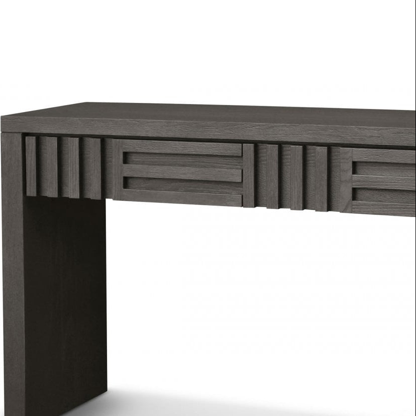 Kyoto Textured Dry Grey Oak Console Table by Berkeley Designs