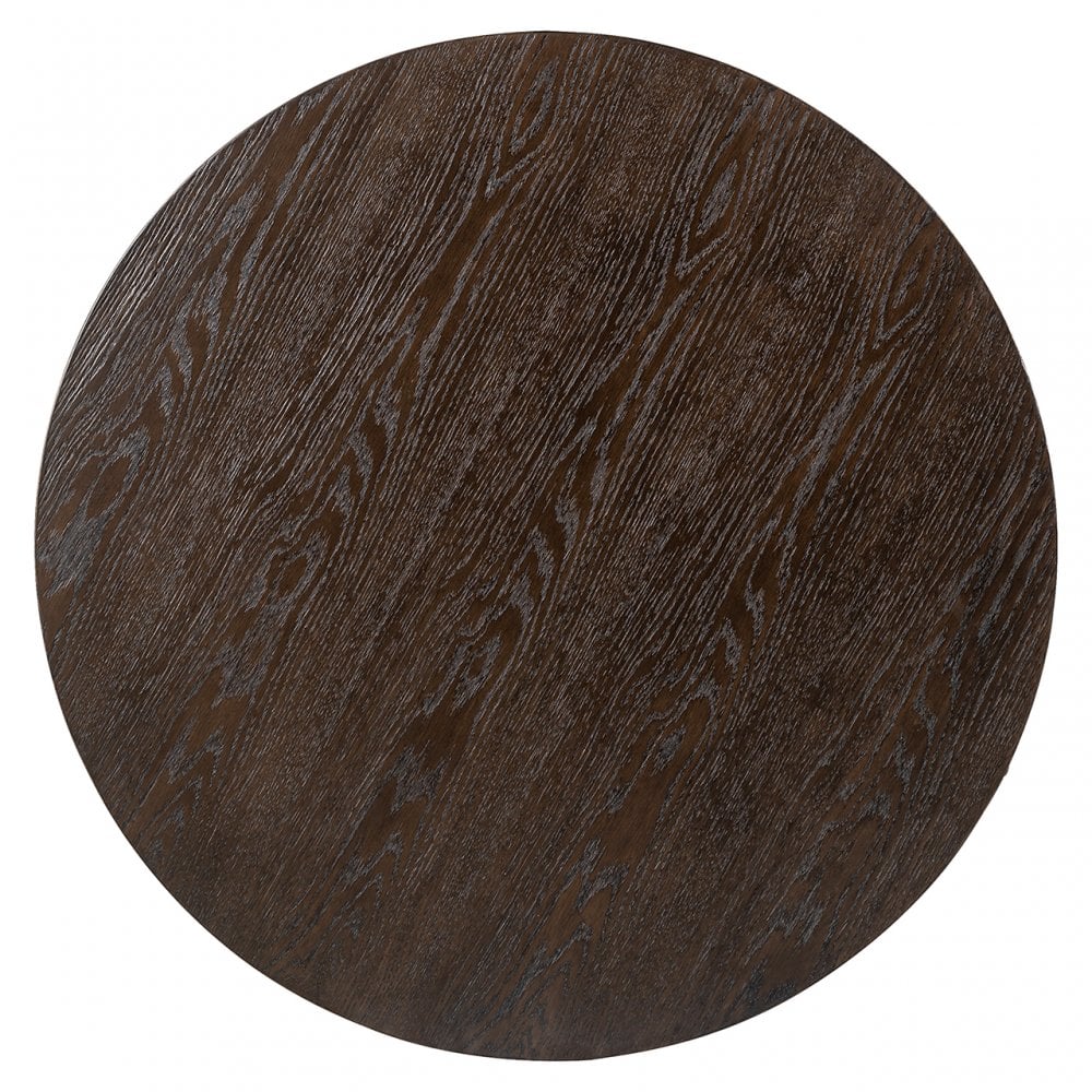 Luxor Coffee Table Frame Iron & Brown Fluted Oak Base by Richmond Interiors