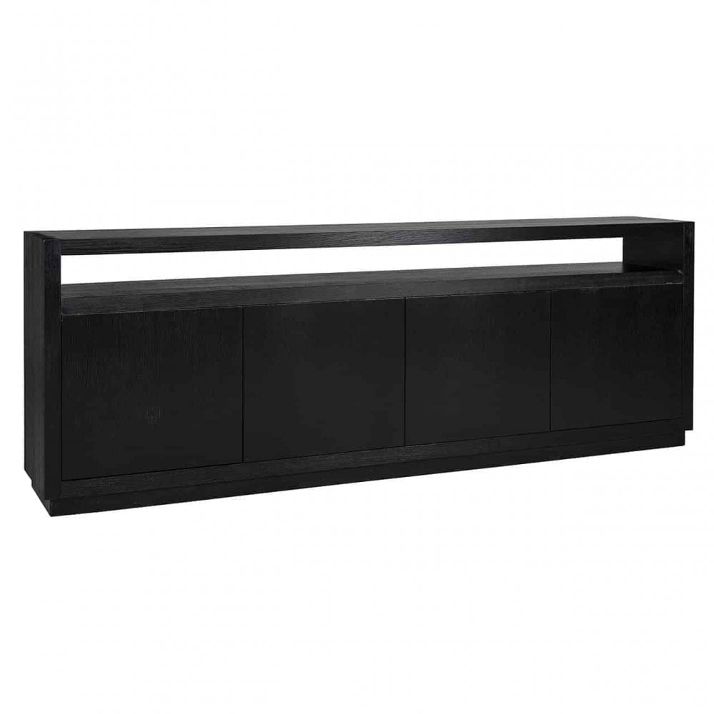 Oakura Black Oak 4 Door Sideboard by Richmond Interiors