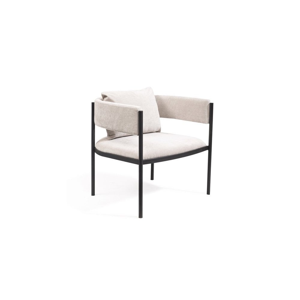Envie Grey Beige Fabric Lounge Chair by Tommy Franks