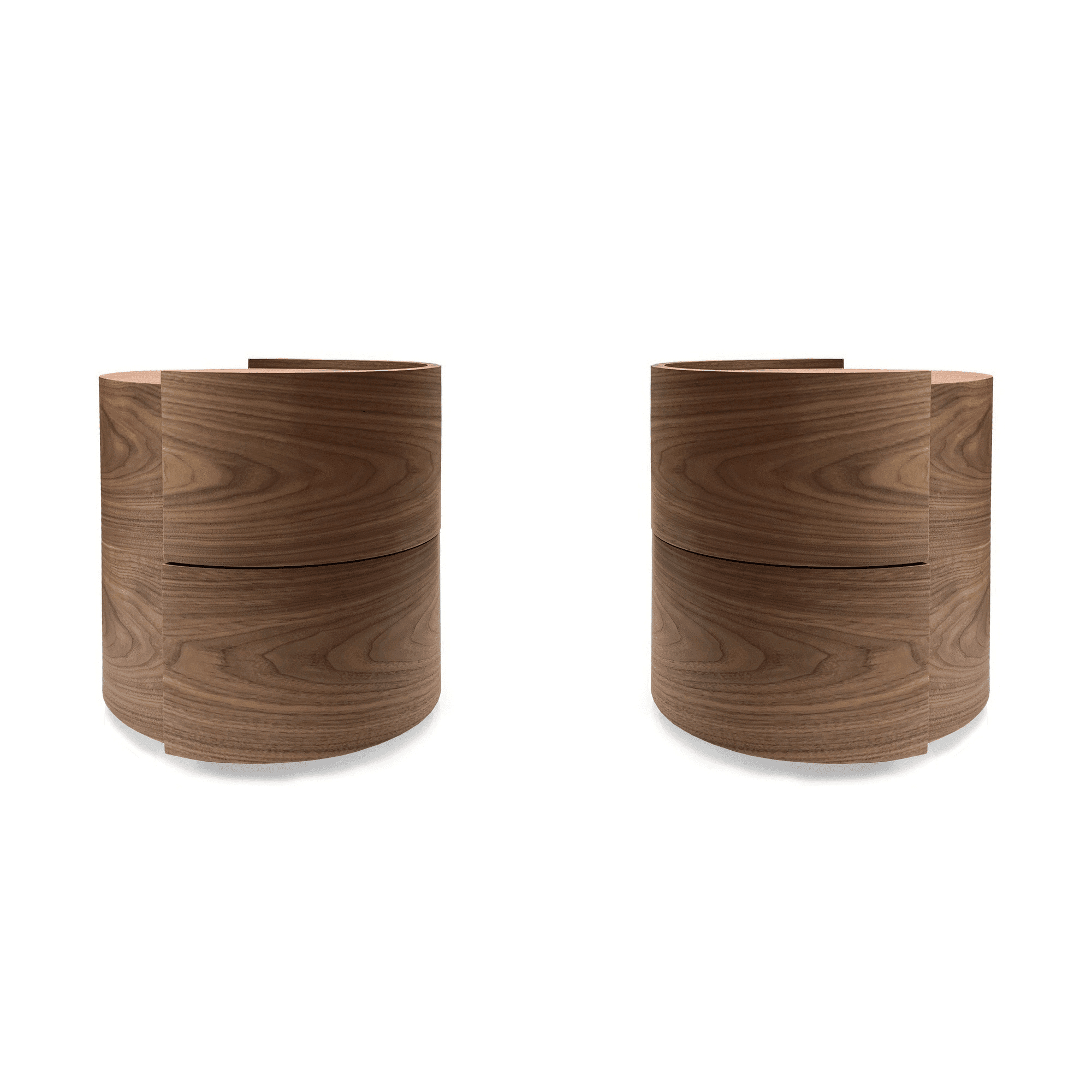 Dexter Walnut Pair of Bedside Tables by Tommy Franks