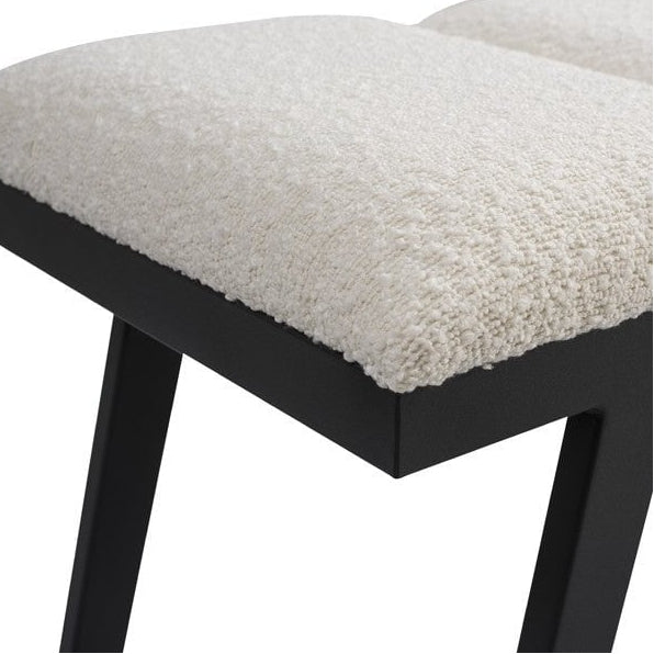 Ponce Chex Polar Bouclé Bench by Tommy Franks
