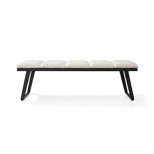 Ponce Chex Polar Bouclé Bench by Tommy Franks