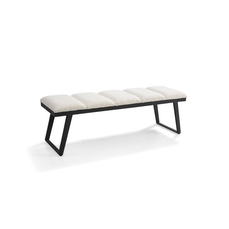 Ponce Chex Polar Bouclé Bench by Tommy Franks
