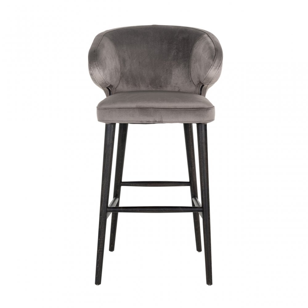Indigo Stone Velvet Bar Stool by Richmond Interiors
