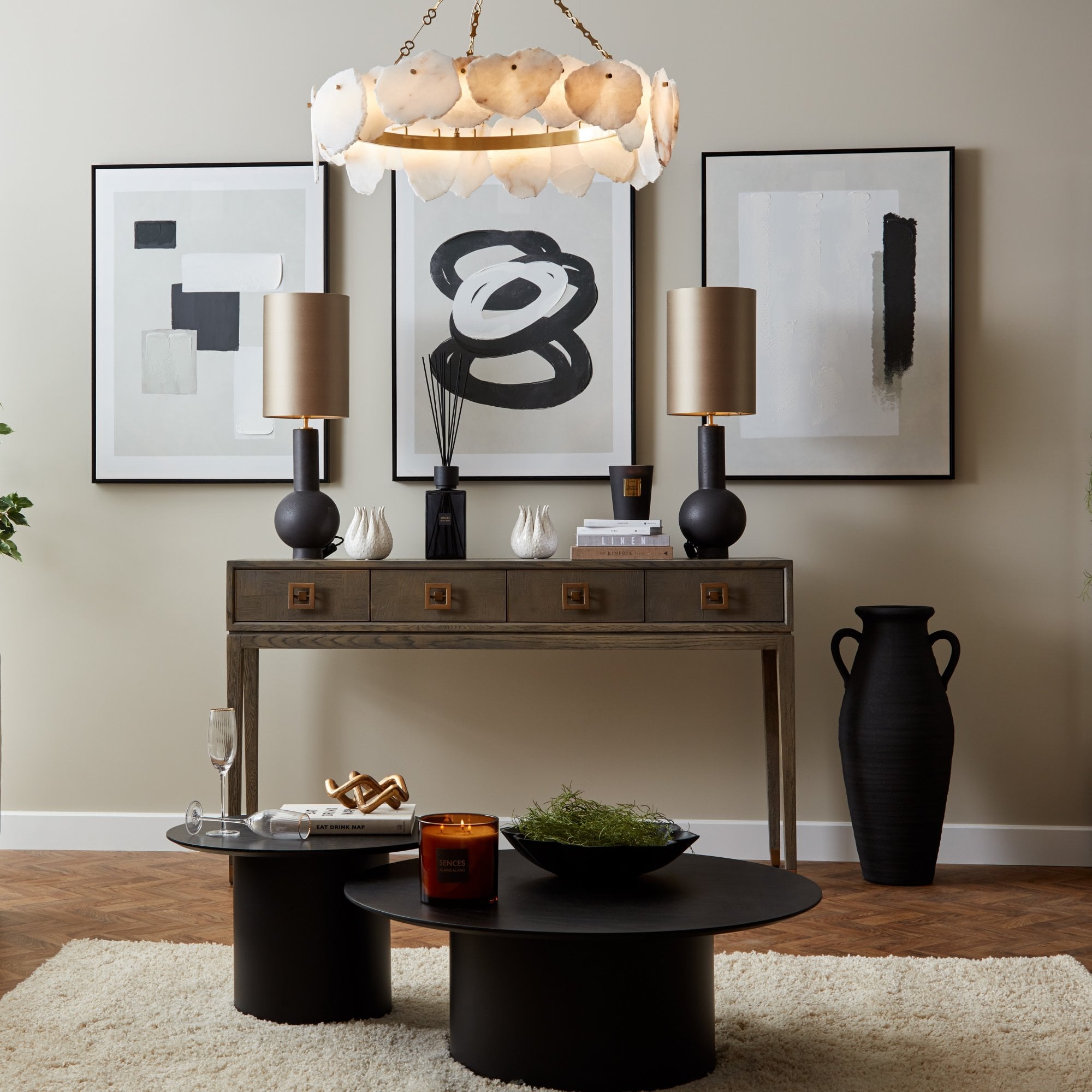 Set of 3 Minimalist Abstract Framed Art by Kensington