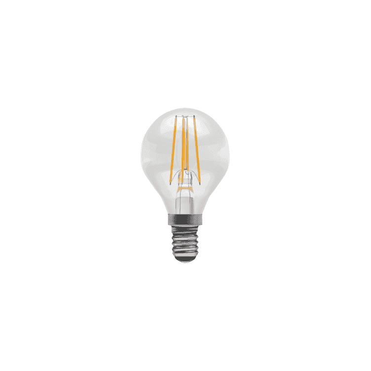 3.3W E14 / SES 2700K Warm White Clear Filament Golfball Dimmable (SINGLE) - Non-Returnable by Bulbs