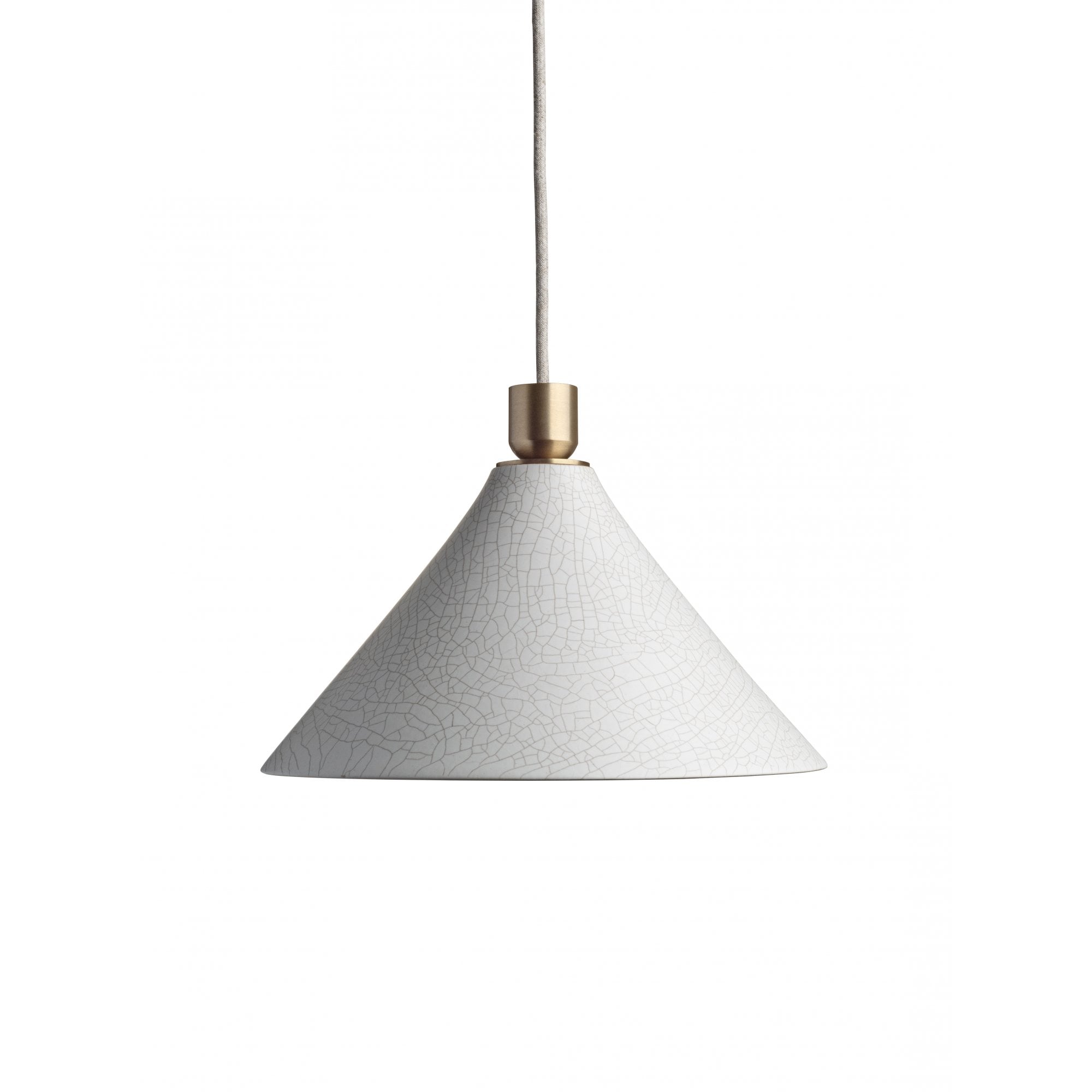 Bertie Satin Brass & Ceramic Pendant Light by Heathfield & Co