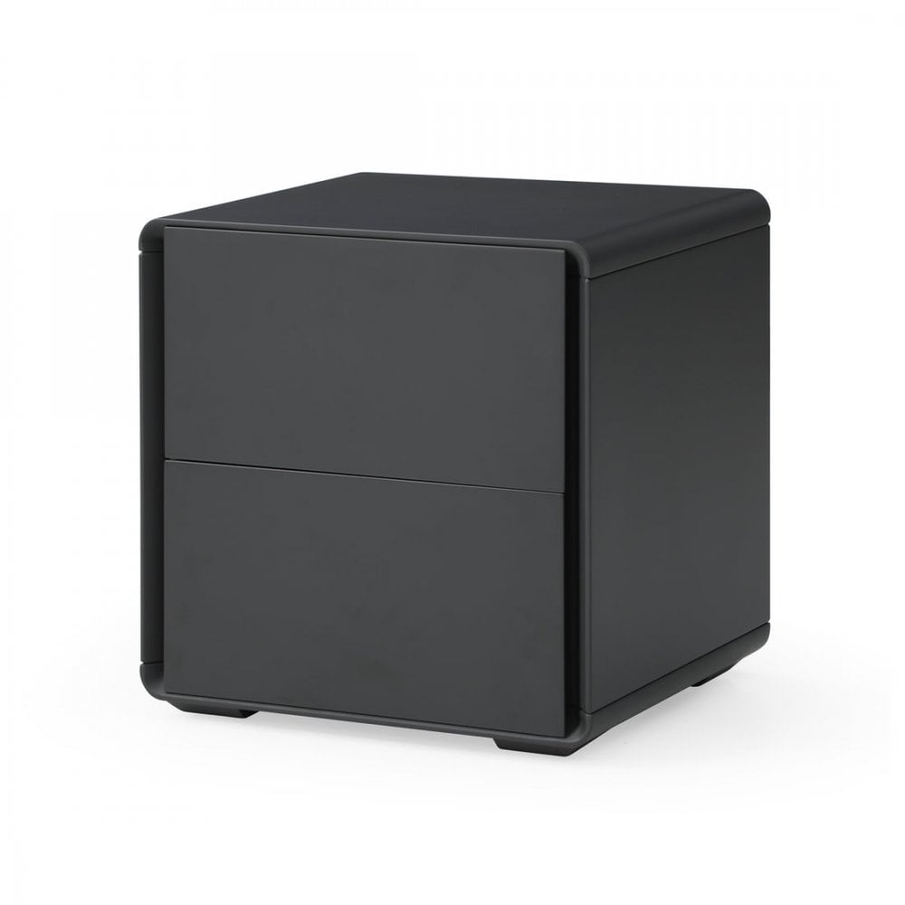 Kota Matte Anthracite Bedside Table by Tommy Franks