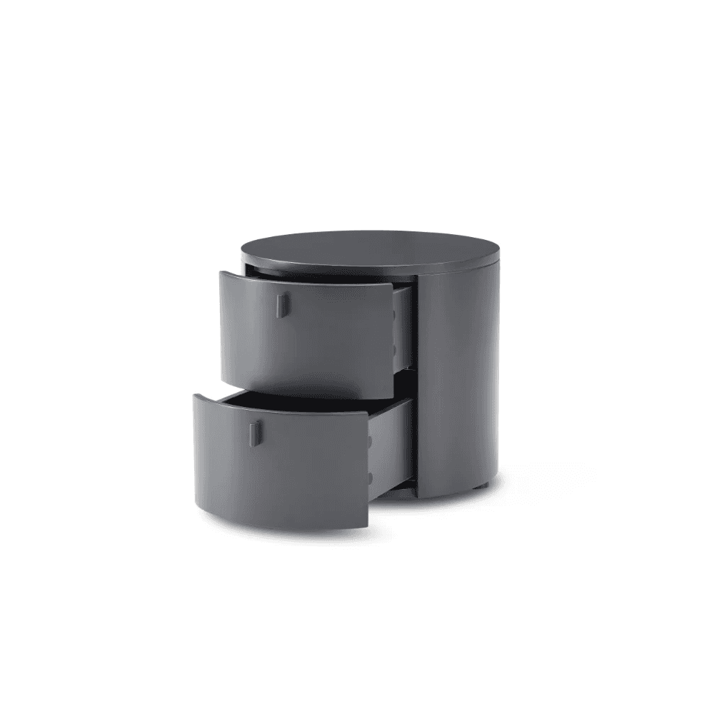 Sims Matte Anthracite Bedside Table by Tommy Franks