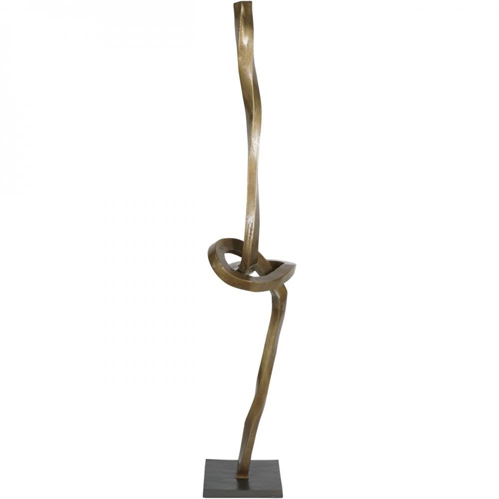 Charlie Textured Brass Aluminium Abstract Sculpture by Libra Interiors
