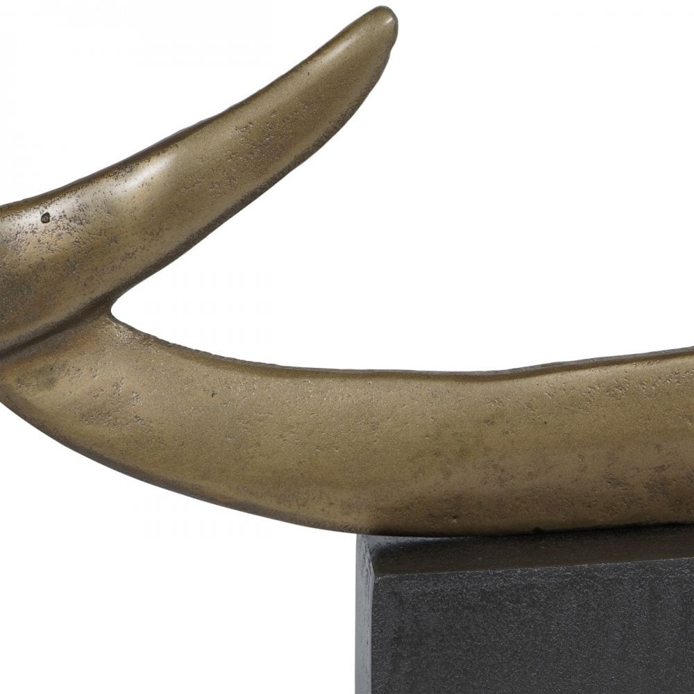 Isla Small Textured Brass Aluminium Abstract Sculpture by Libra Interiors