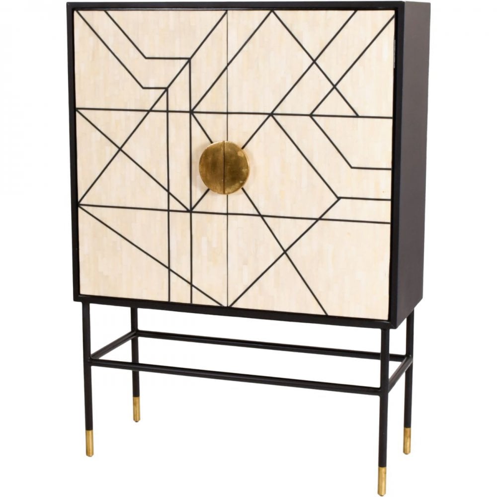 Rialto Bone Bar Drinks Cabinet by Libra Interiors