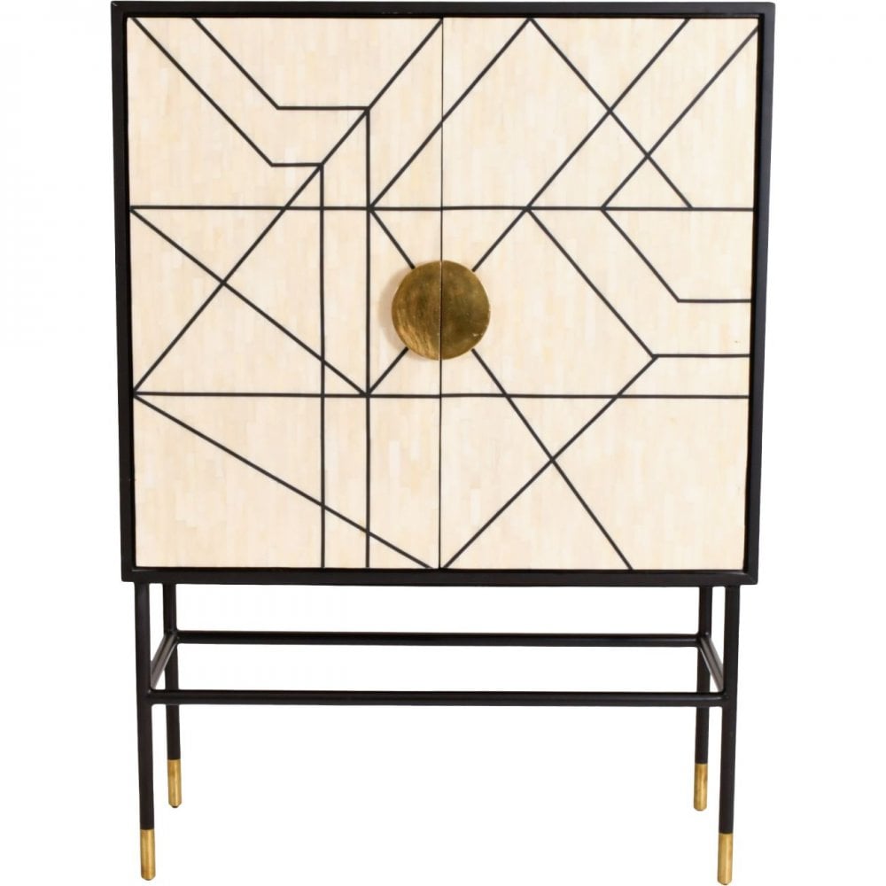 Rialto Bone Bar Drinks Cabinet by Libra Interiors
