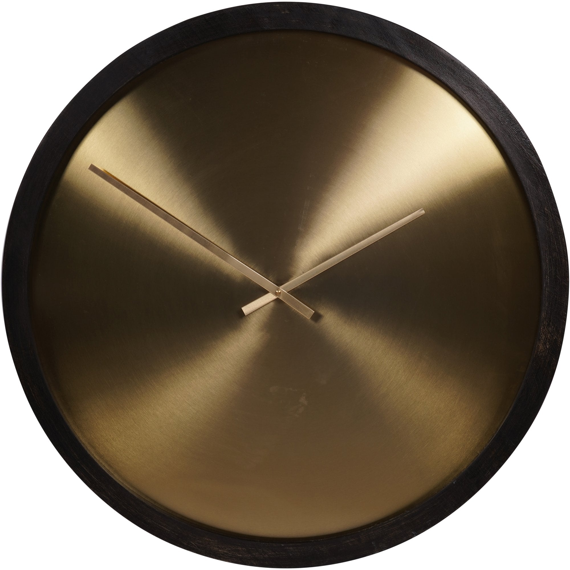 Iron Dial Wall Clock with Wooden Frame Large by Libra Interiors