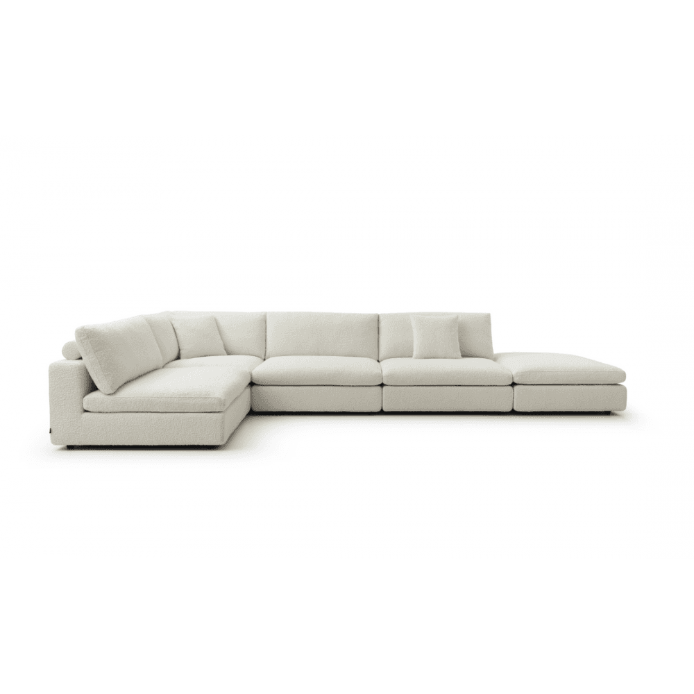 Blanco Polar Bouclé 5 Piece Modular Sofa – Decorum Interiors
