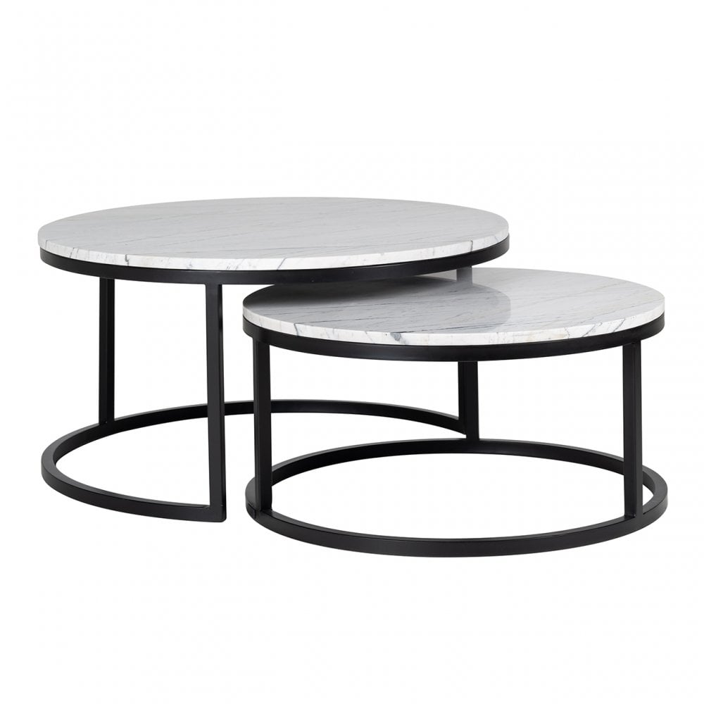 Lexington Carrara Marble Coffee Tables (Set of 2 ) by Richmond Interiors