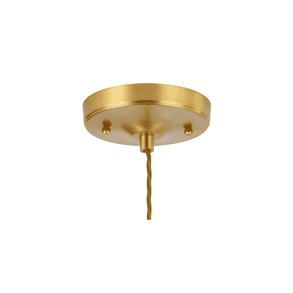 Tiber Brushed Brass Single Pendant Light by Quintiesse