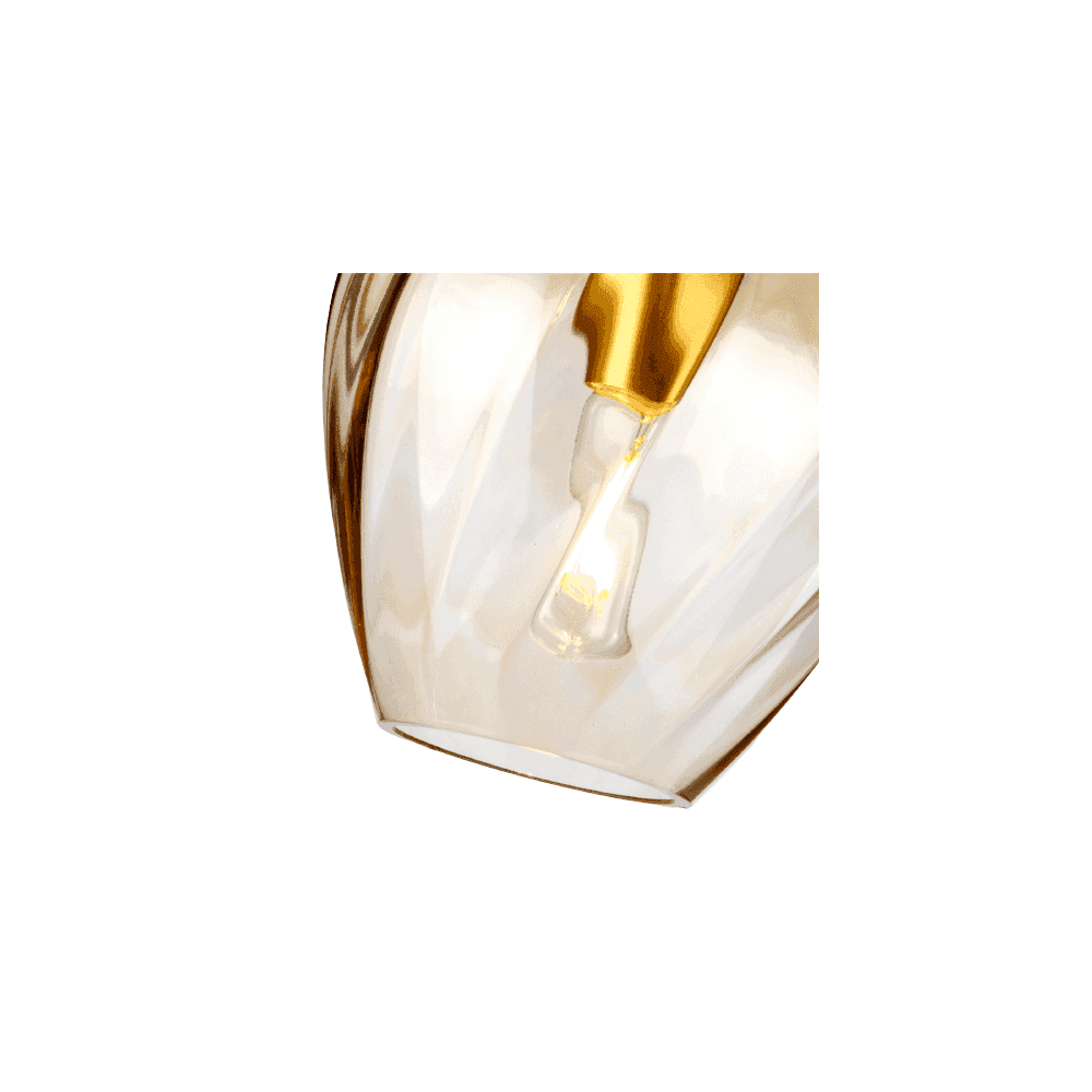Tiber Brushed Brass Single Pendant Light by Quintiesse