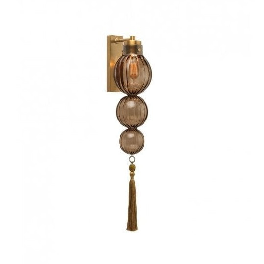 Medina Antique Brass Wall Light by Heathfield & Co