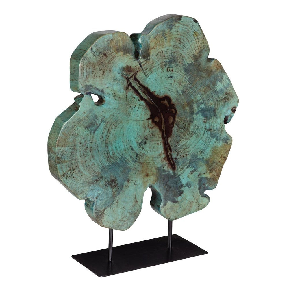 Bahati Mounted Wooden Sculpture in Blue by Uttermost