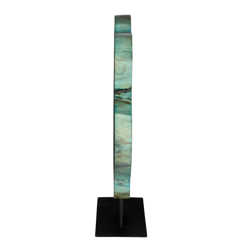 Bahati Mounted Wooden Sculpture in Blue by Uttermost