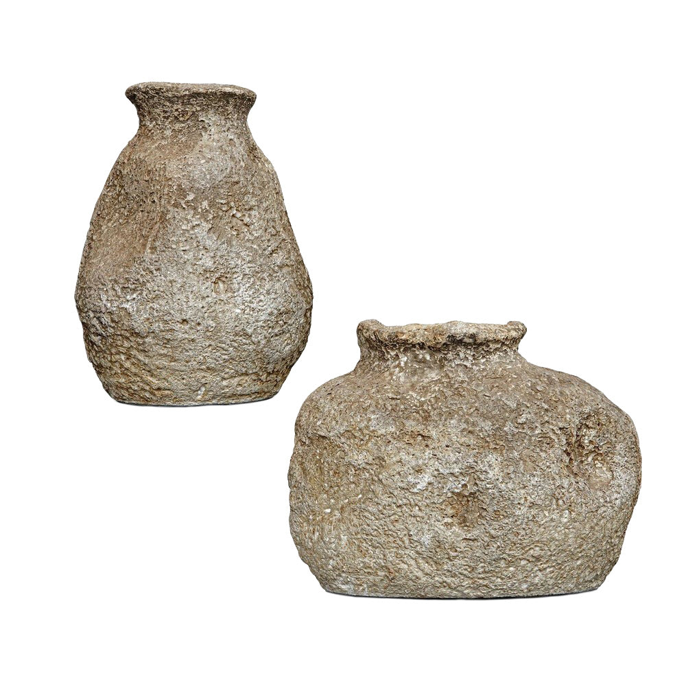 Anchient Echos Indoor-Outdoor Vases Set of 2 by Uttermost