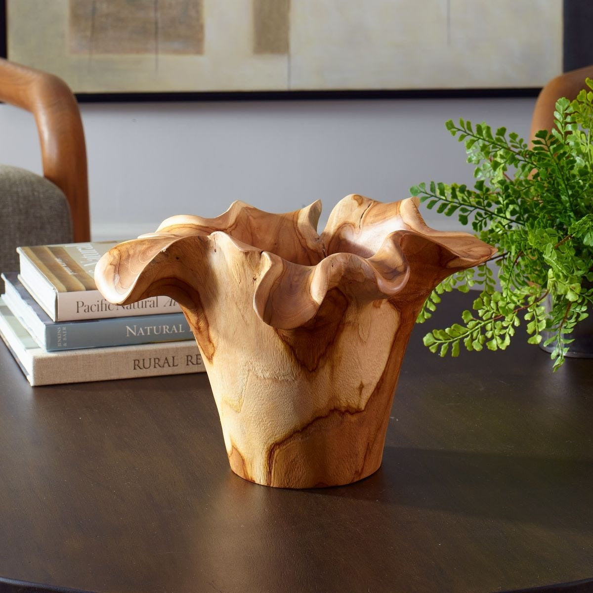Teak Flow Natural Outdoor Bowl by Uttermost