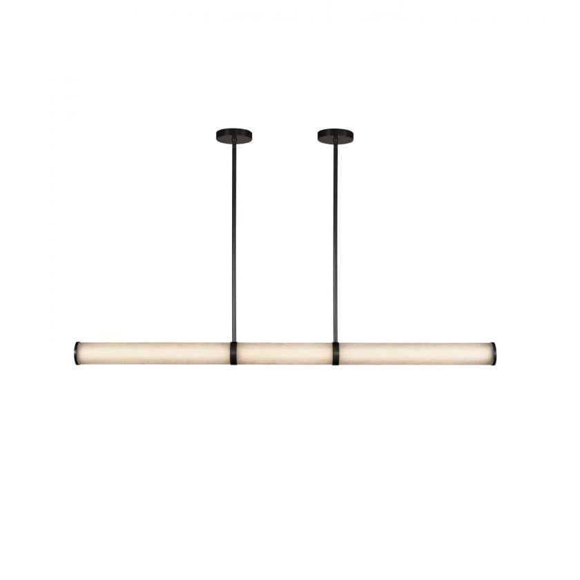 Esme Blackened Bronze & Glass Double Stem Pendant Light by Heathfield & Co
