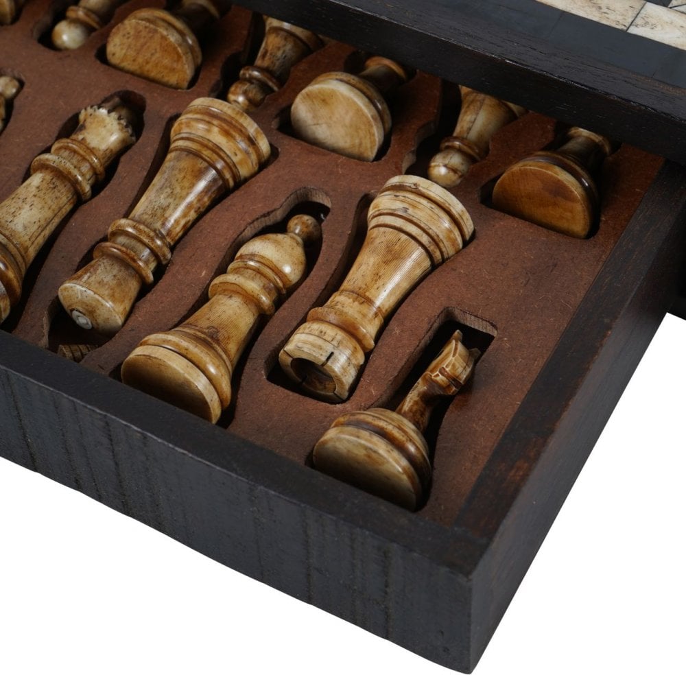 Heritage Luxury Chess Set with Drawer by Libra Interiors