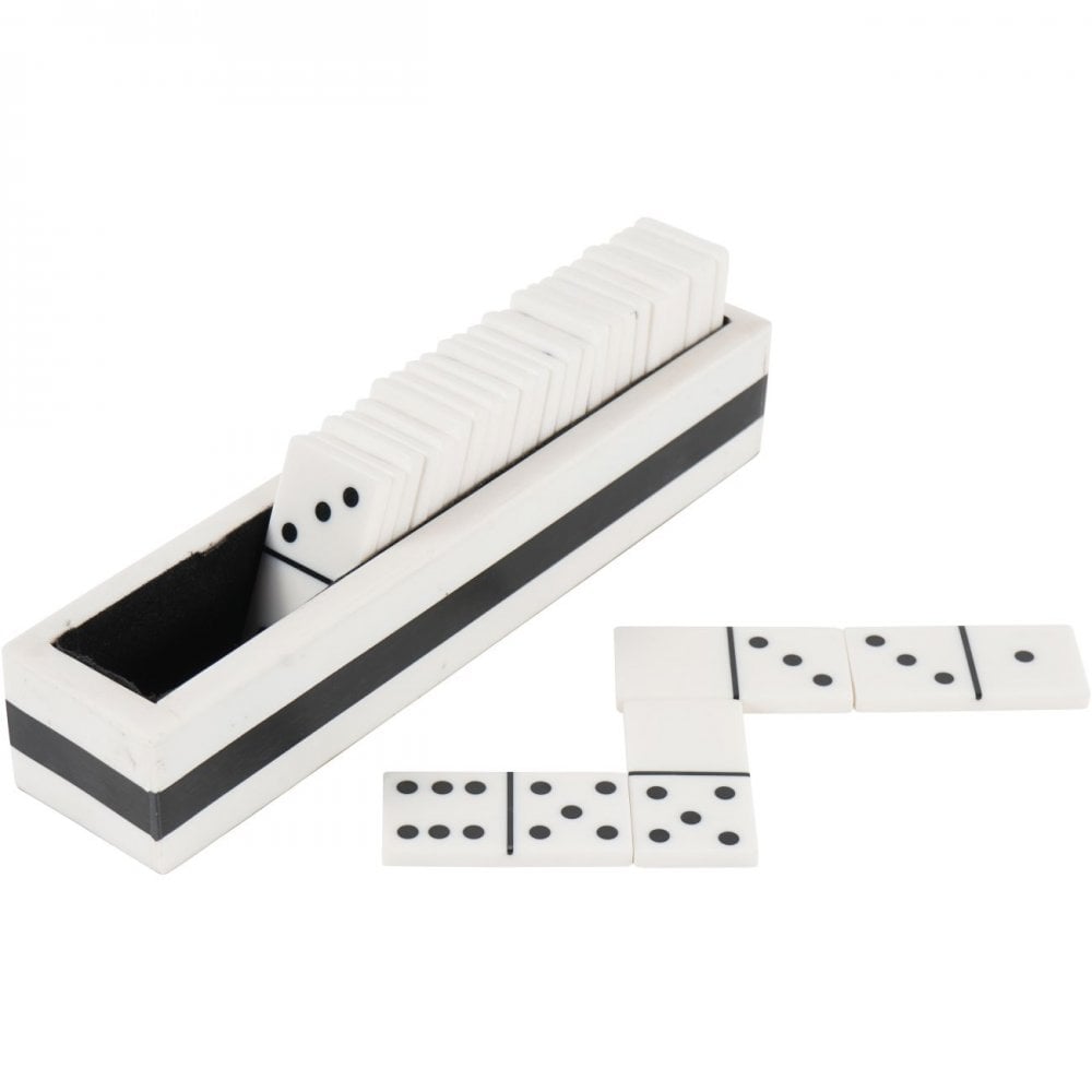 White and Black Domino Set by Libra Interiors