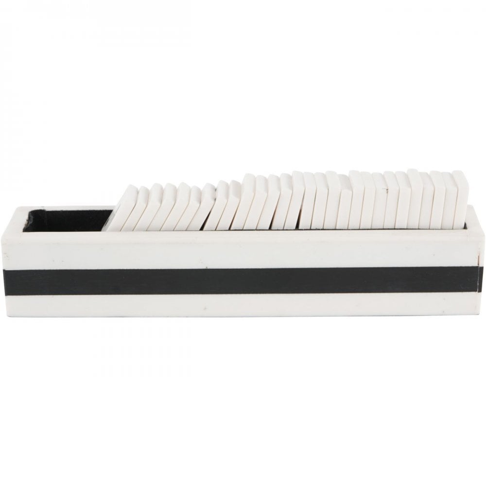 White and Black Domino Set by Libra Interiors