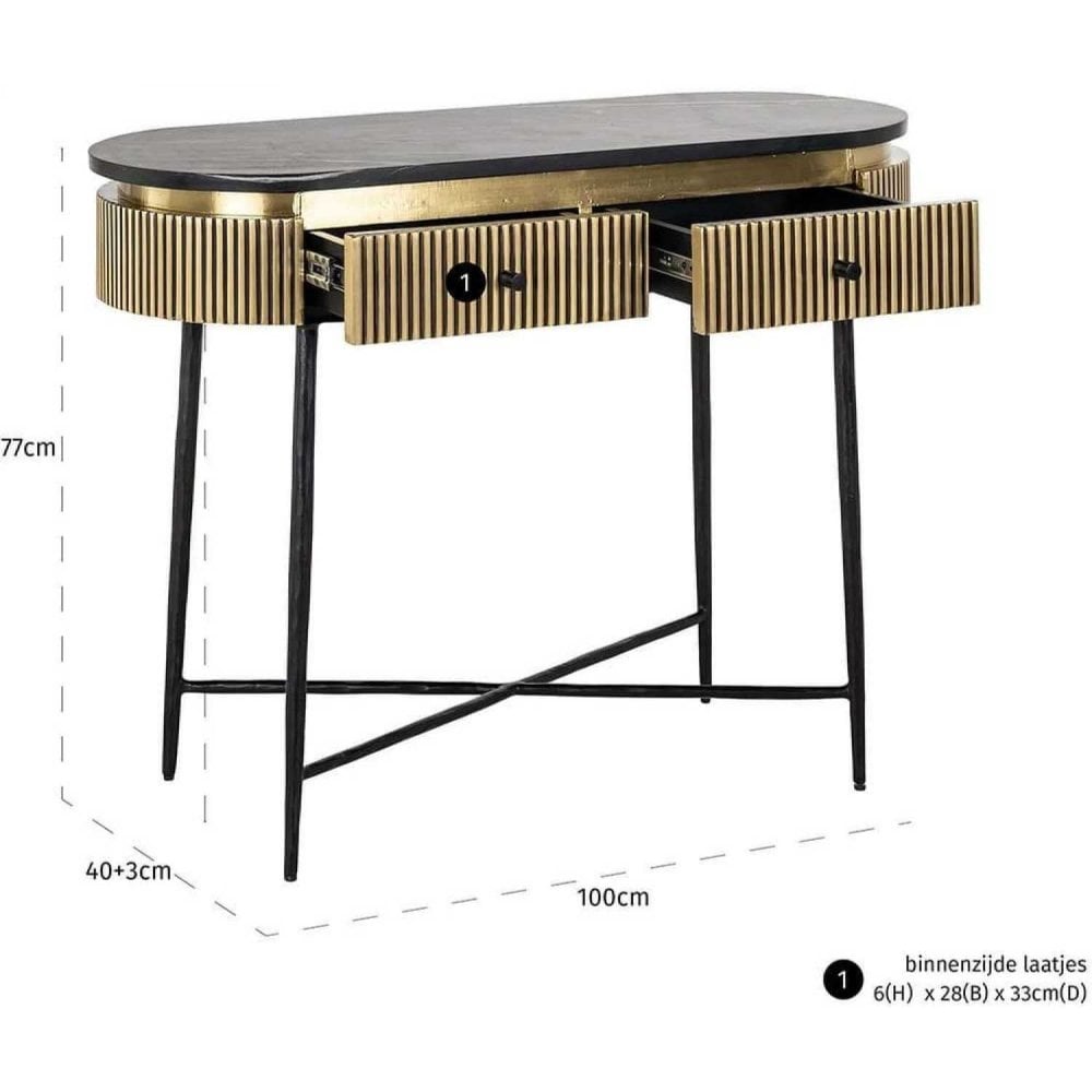 Console Ironville Console Table 2 Drawers by Richmond Interiors