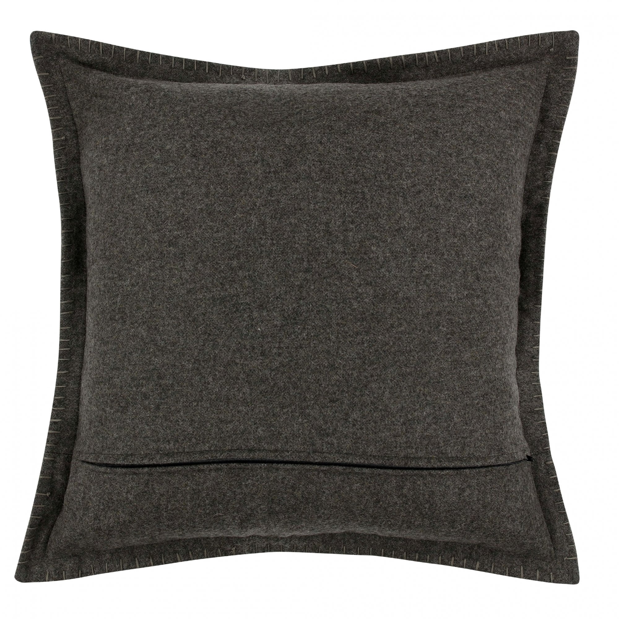 Tor Reversible Cushion Olive Khaki by Zinc Textile