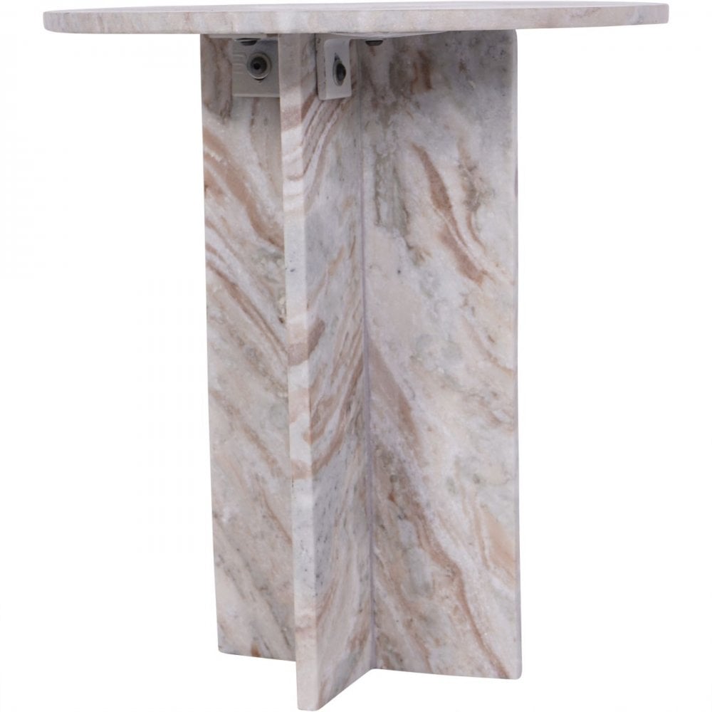 Cavallo Fantasy Brown Marble Side Table by Libra Interiors