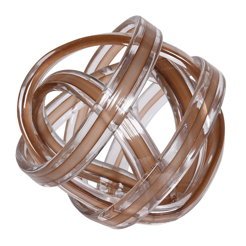 Twisted Brown Glass Knot by Kensington