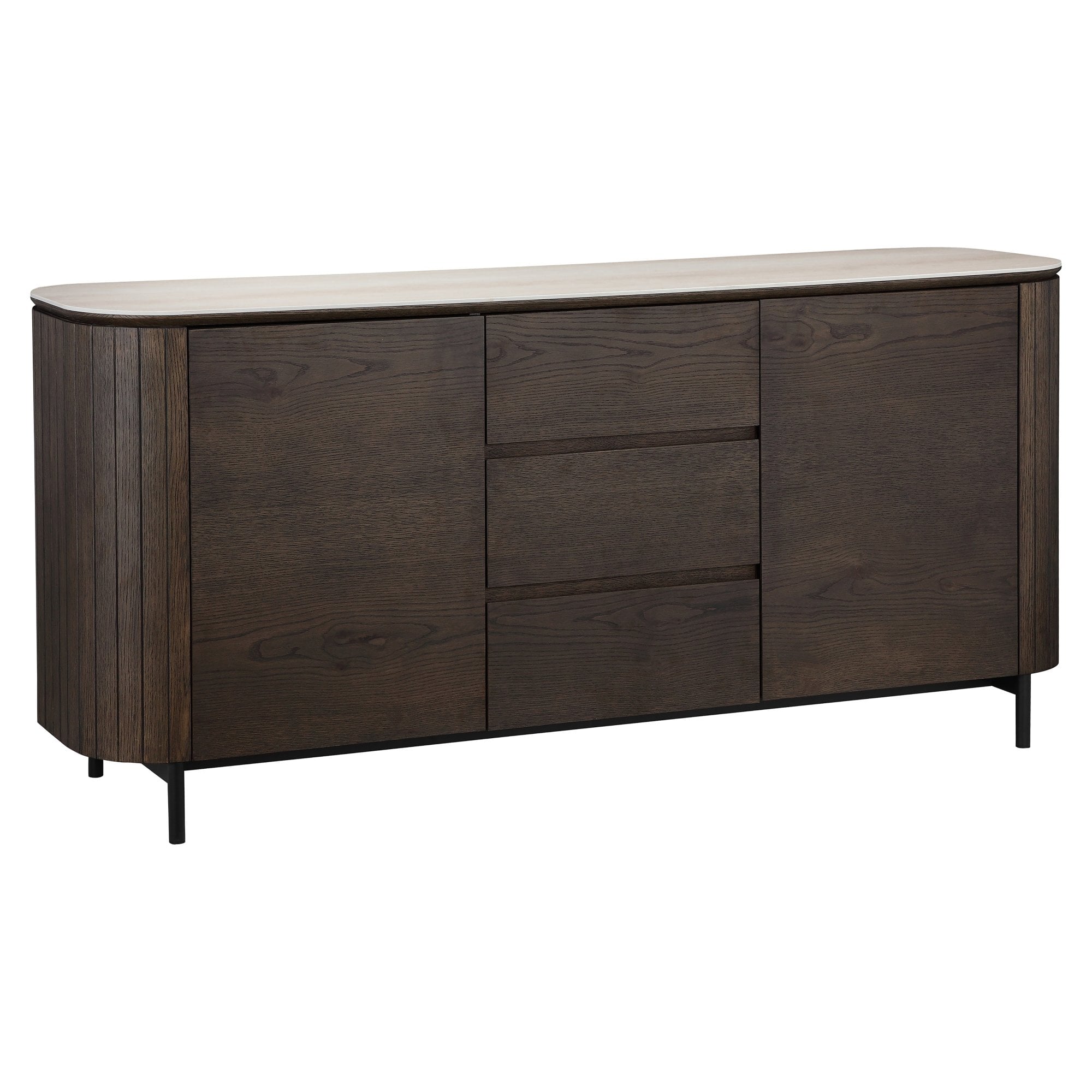 Ritz Brown Oak & Ceramic Top Sideboard by Richmond Interiors