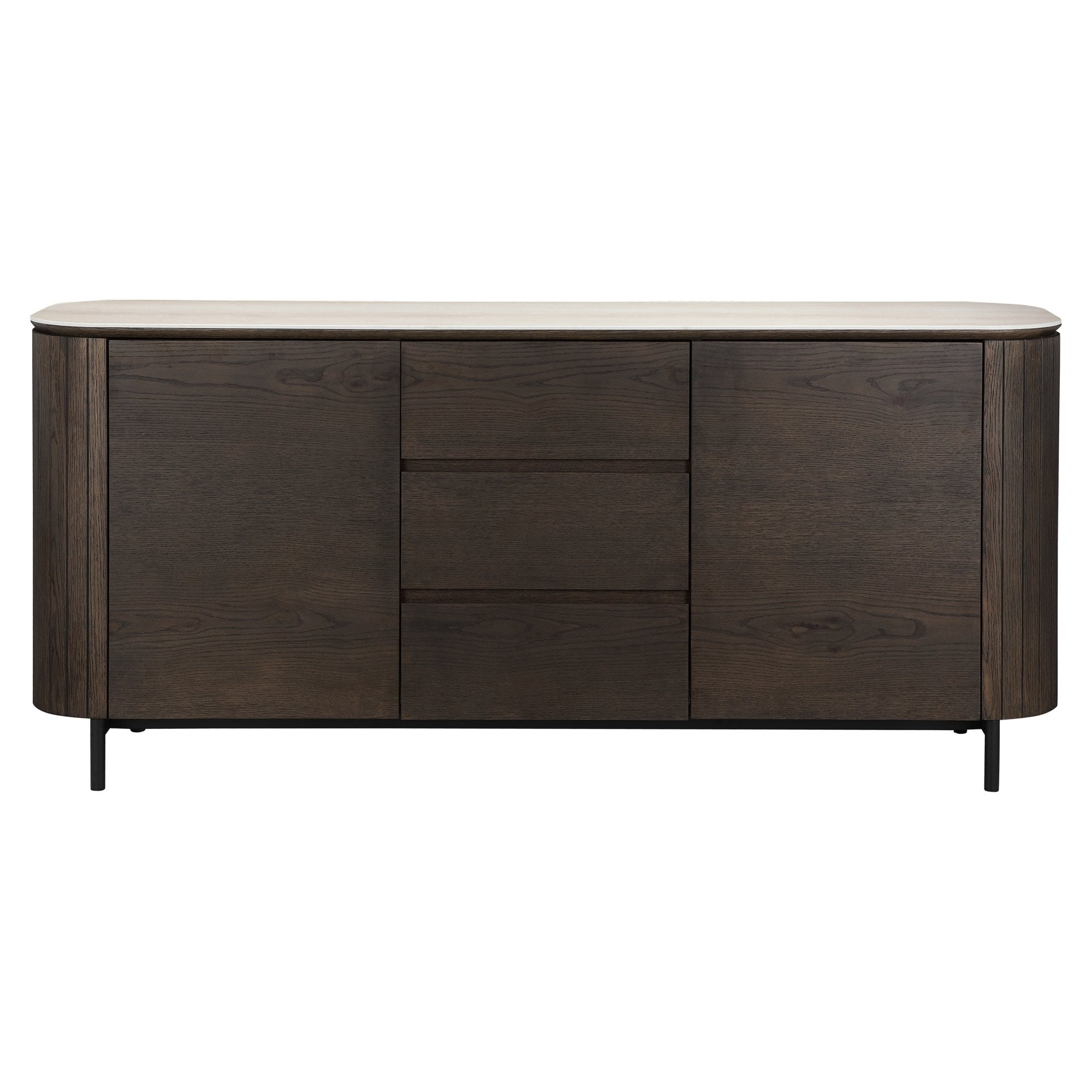Ritz Brown Oak & Ceramic Top Sideboard by Richmond Interiors