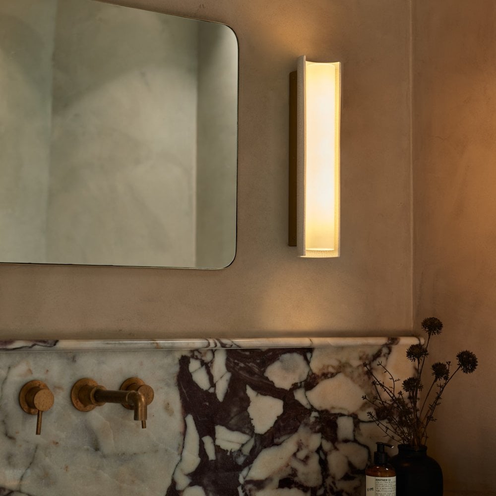 Lena Opal & Ivory Crackle Glass Wall Light by Heathfield & Co