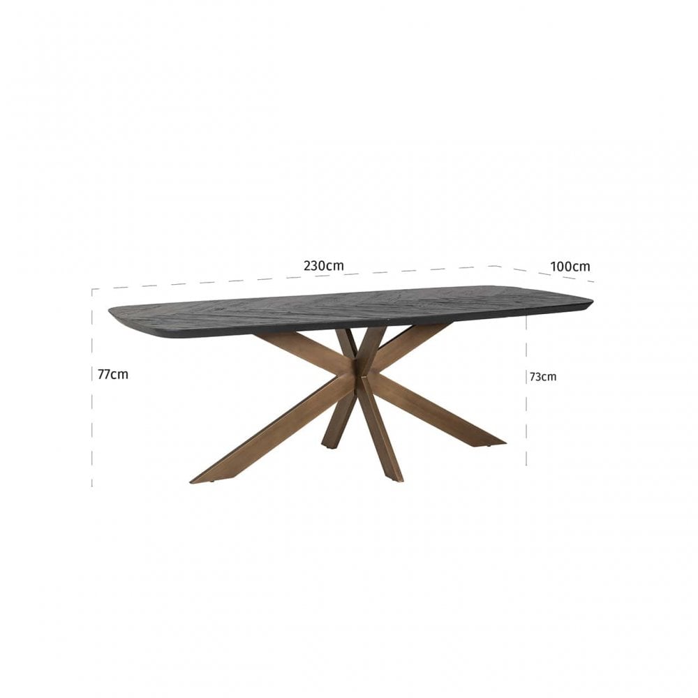 Hayley Dark Coffee Dining Table Hayley 280cm by Richmond Interiors