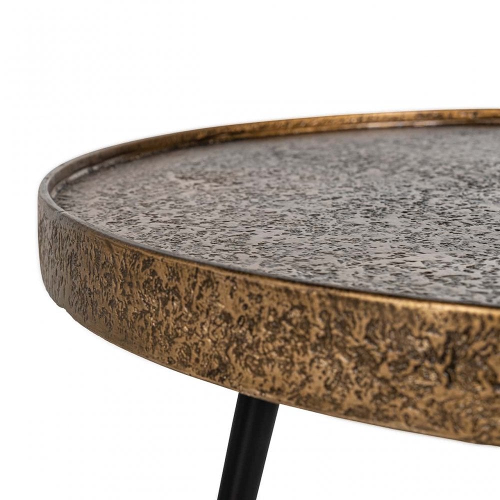 Luxton Brown & Gold Coffee Tables Set of 3 by Richmond Interiors