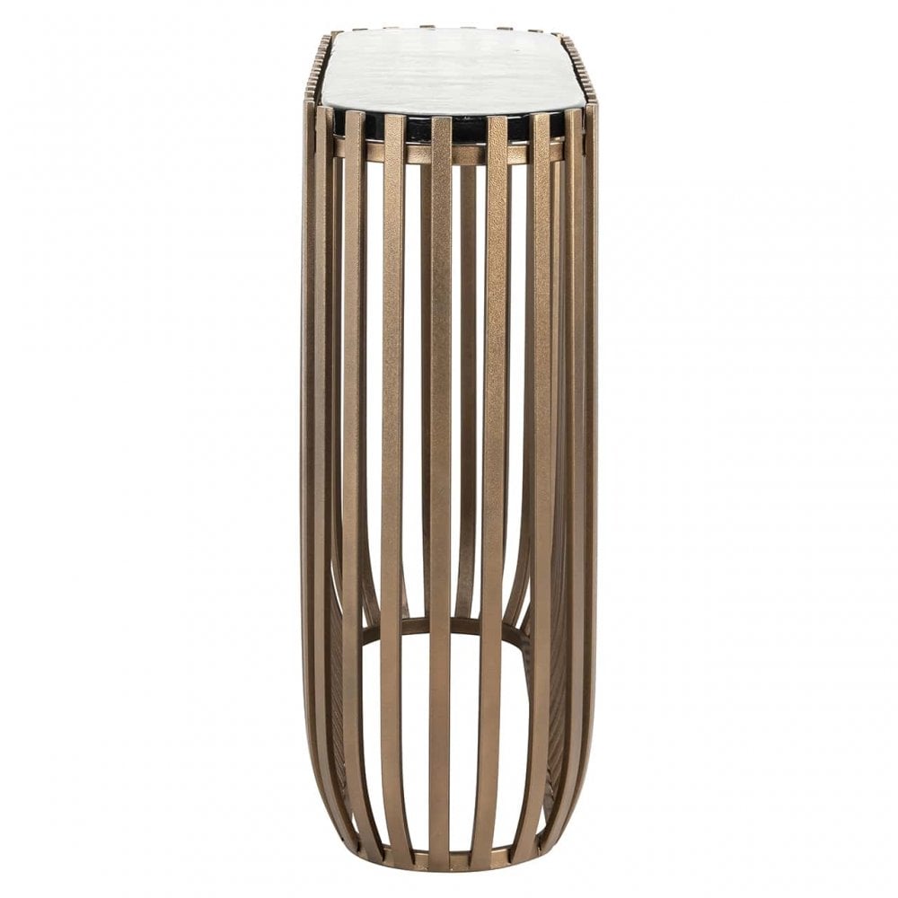 Volante Gold Console Table with Glass Top by Richmond Interiors