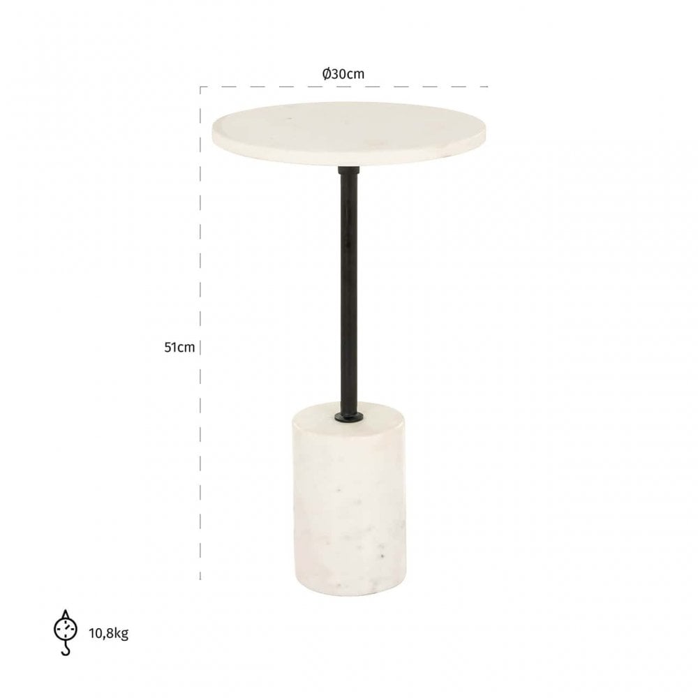 Misty Beige End Table 30cm by Richmond Interiors