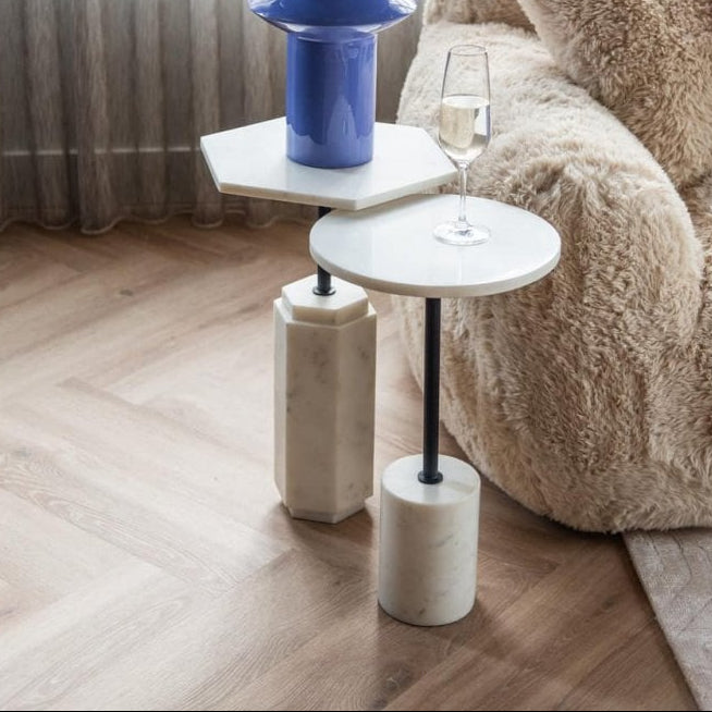 Misty Beige End Table 30cm by Richmond Interiors