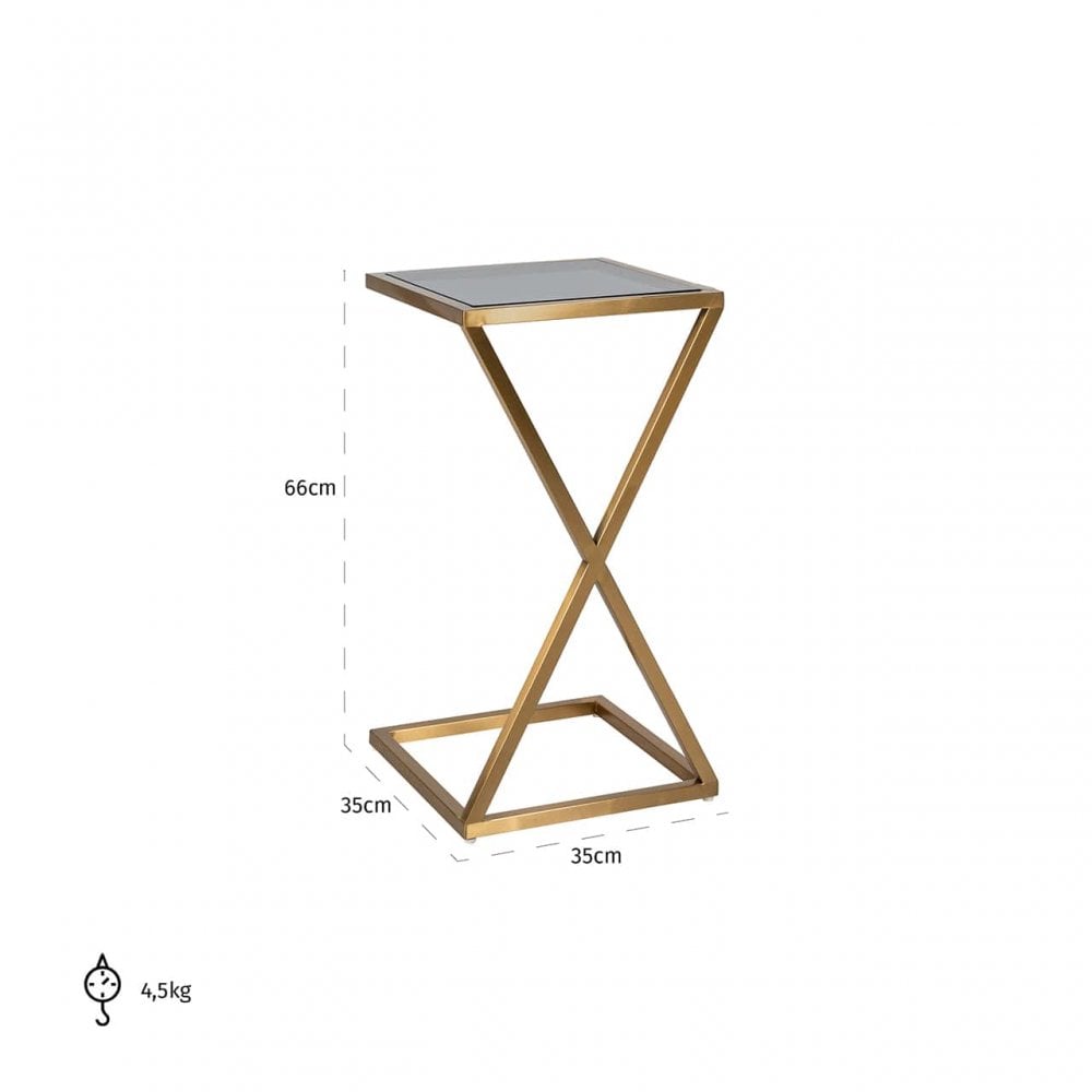 Paramount Brushed Gold Sofa Table by Richmond Interiors