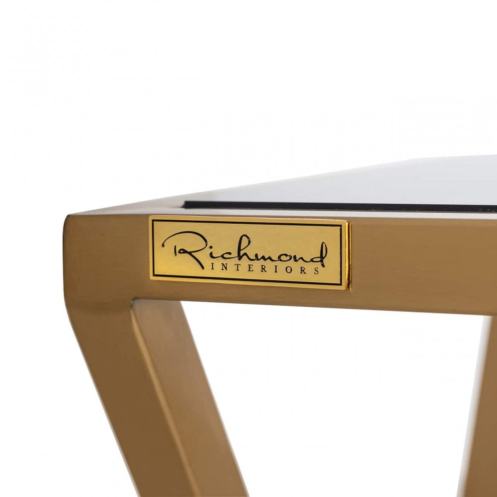 Paramount Brushed Gold Sofa Table by Richmond Interiors