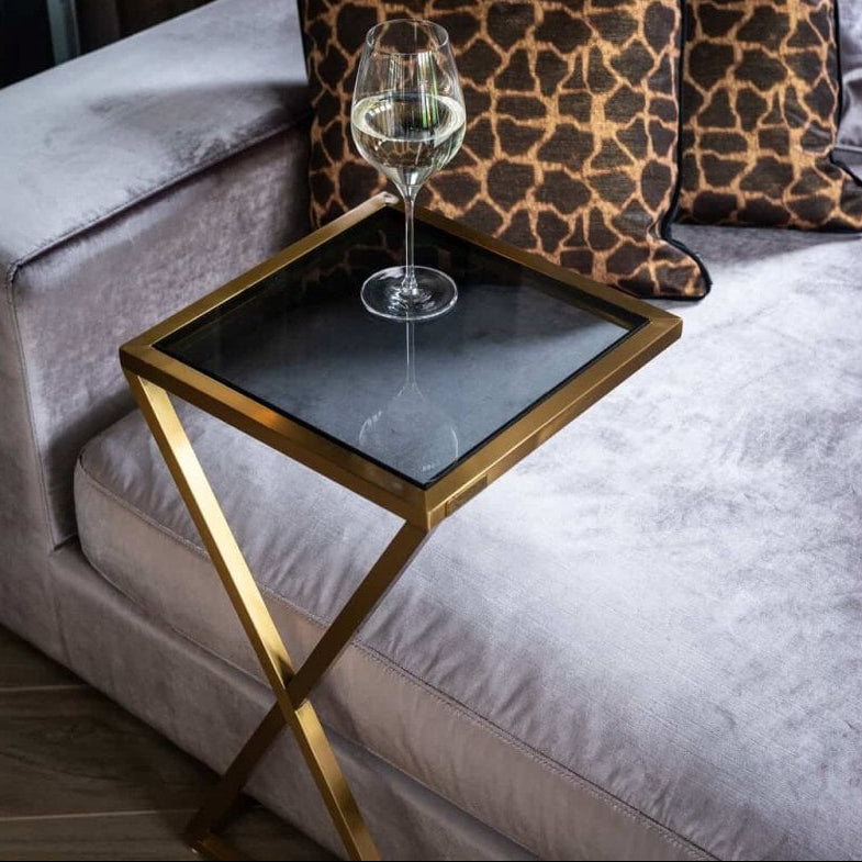 Paramount Brushed Gold Sofa Table by Richmond Interiors