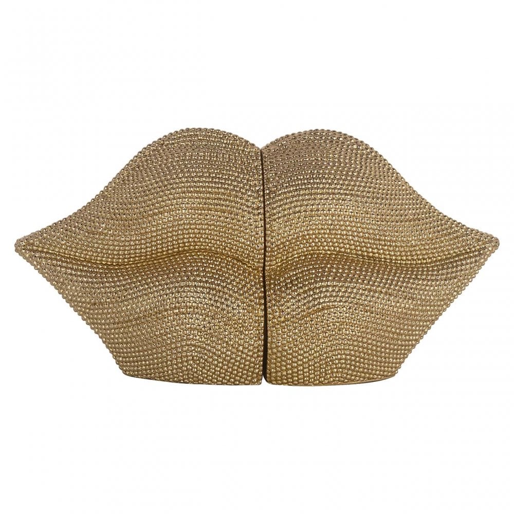 Kiss Gold Lips Bookstands by Richmond Interiors