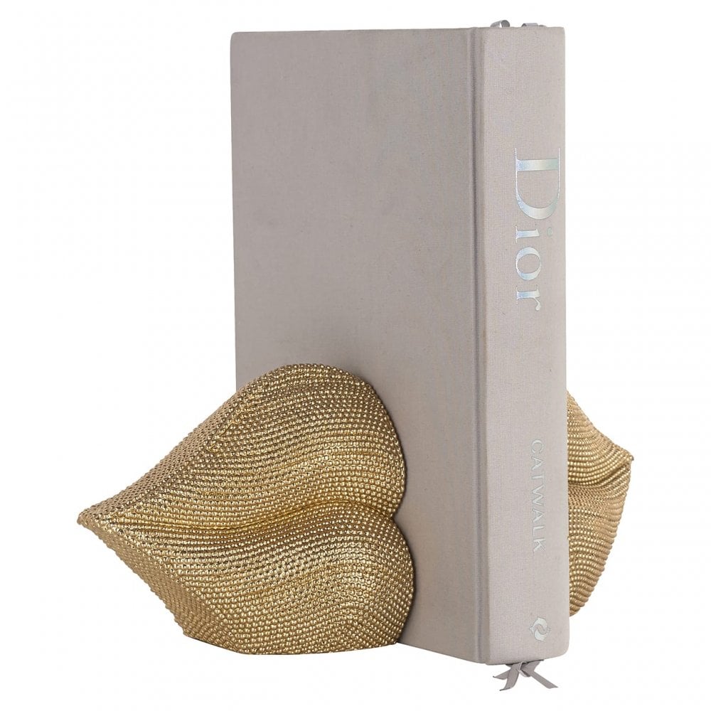 Kiss Gold Lips Bookstands by Richmond Interiors