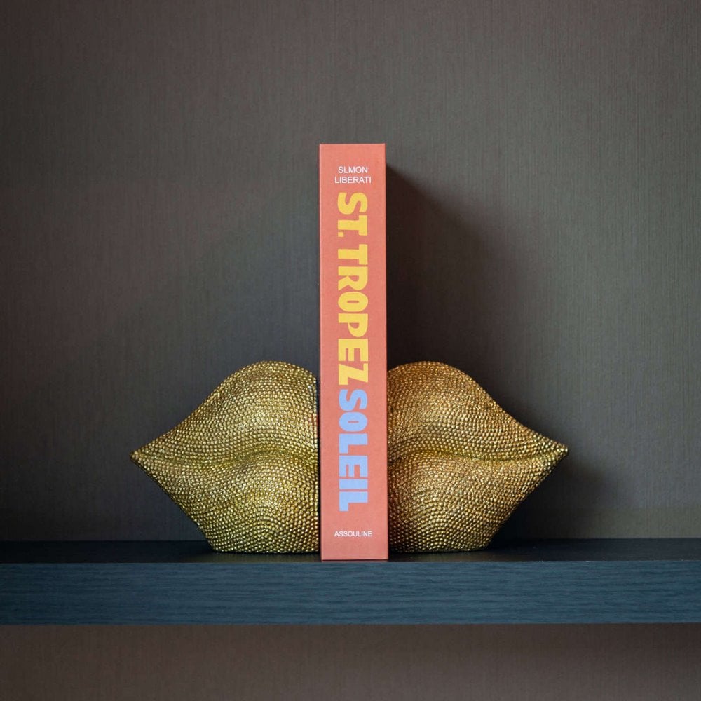 Kiss Gold Lips Bookstands by Richmond Interiors